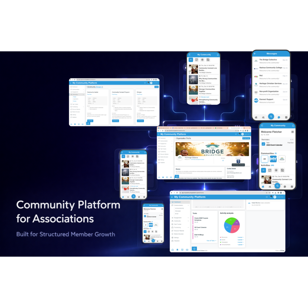 A community platform for associations centralizes members, events, and communication in one branded system. Learn how associations use it to grow membership and boost engagement.