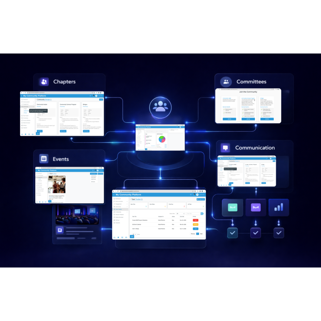 A community platform for associations centralizes members, events, and communication in one branded system. Learn how associations use it to grow membership and boost engagement.