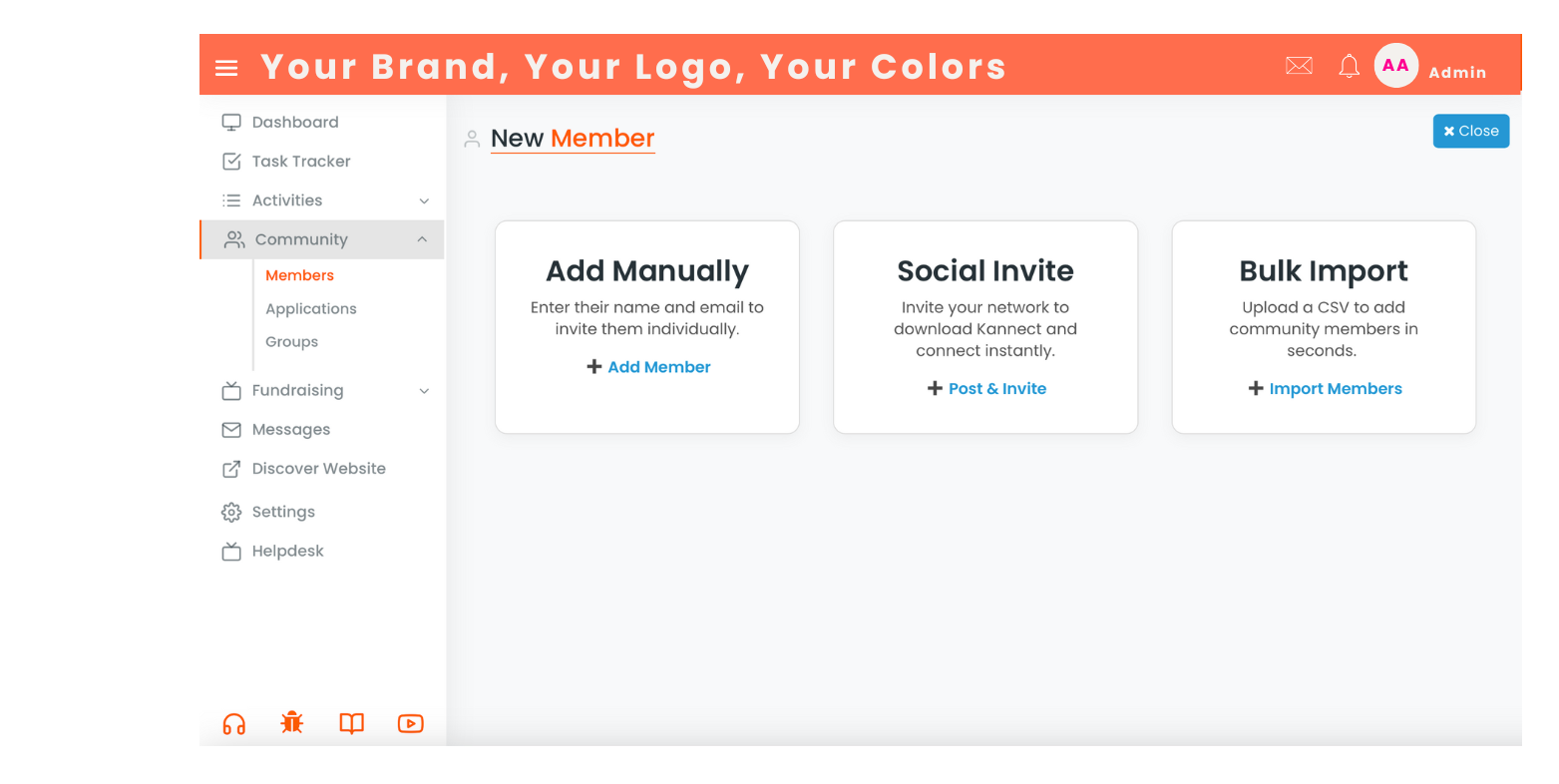 White Label Community Platform Analytics